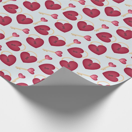 Sleutel voor mijn hart cadeaupapier (Hoek)