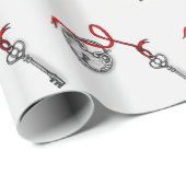 Sleutel voor mijn hart cadeaupapier (Rol Hoek)