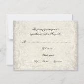 Sleutel voor mijn hart, Doves Swirl RSVP-reactieka RSVP Kaartje (Achterkant)