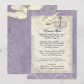 Sleutel voor mijn hart, Doves Swirl Wedding Dinner Menu (Voorkant / Achterkant)