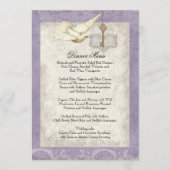 Sleutel voor mijn hart, Doves Swirl Wedding Dinner Menu (Voorkant)