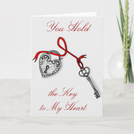 Sleutel voor mijn hart feestdagen kaart