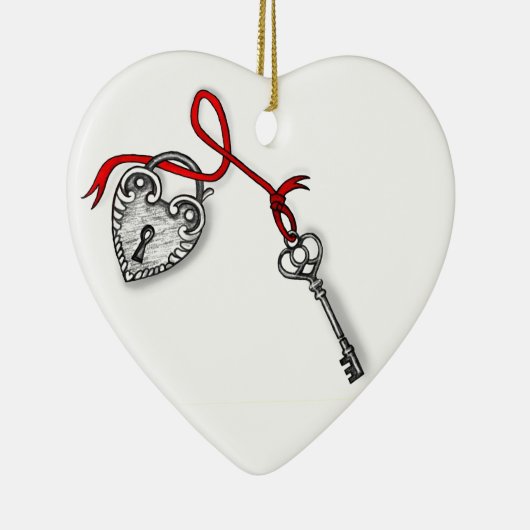Sleutel voor mijn hart keramisch ornament (Rechts)