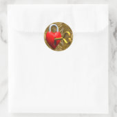 Sleutel voor mijn hart ronde sticker (Tas)