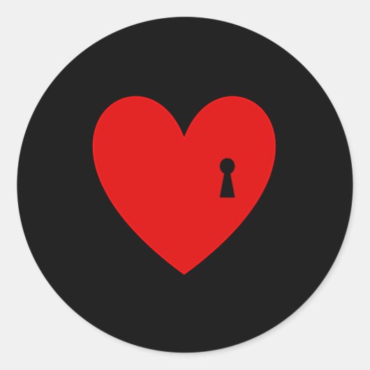 Sleutel voor mijn hart ronde sticker (Voorkant)