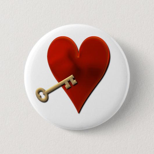 Sleutel voor mijn hartronde ronde button 5,7 cm (Voorkant)