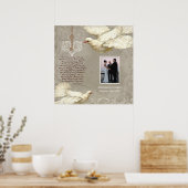 Sleutel voor mijn Heart Dove Wedding Gift Foto Pri Poster (Keuken)