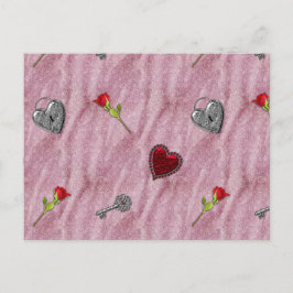 Sleutel voor Mijn Valentijn van het Hart Feestdagenkaart