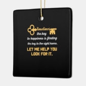 Sleutel voor uw nieuwe huis keramisch ornament (Links)