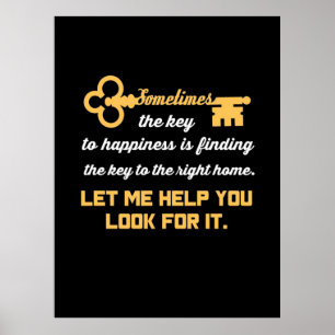 Sleutel voor uw nieuwe huis poster