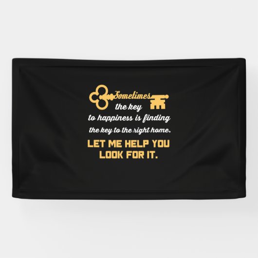 Sleutel voor uw nieuwe huis spandoek (Horizontaal)