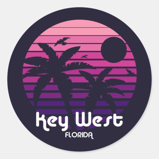 Sleutel West Florida Ronde Sticker (Voorkant)