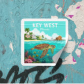  Sleutel West Florida Vierkante Sticker