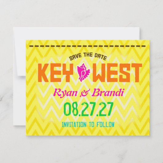 SLEUTEL WEST Opslaan Datum Linen Save The Date (Voorkant)
