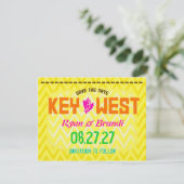SLEUTEL WEST Opslaan Datum Linen Save The Date (Staand voorkant)