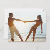 SLEUTEL WEST Opslaan Datum Linen Save The Date (Achterkant)