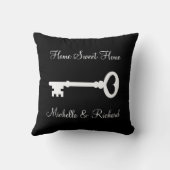  sleutel zwarte en witte douane werpen kussen (Achterkant)