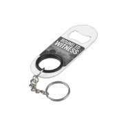 Sleutelanhanger Flesopener 'Getuige' Mini Flessenopener (Achterkant Gekanteld)