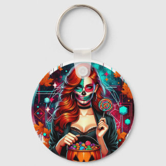 Sleutelanhanger Halloween Suiker Schedel Snoep Mei Sleutelhanger