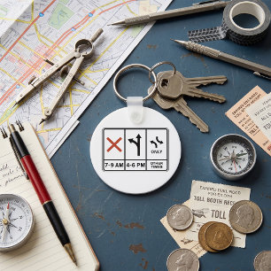 Sleutelanhanger met informatie over parkeertijdenb sleutelhanger