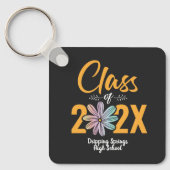 Sleutelanhanger met klas van bloem senior sleutelhanger (Voorkant)