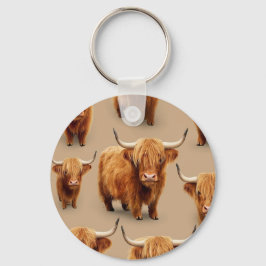 Sleutelanhanger Schotse Hooglanders Boerderij Sleutelhanger