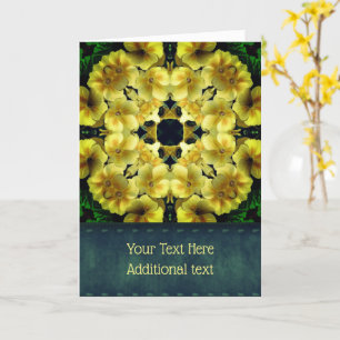 Sleutelbloem Abstracte Bloemkunst Aanpasbaar Kaart