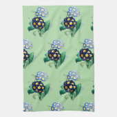 Sleutelbloem Primula botanische keukenhanddoeken (Verticaal)