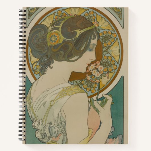 Sleutelbloem van Alphonse Mucha (1899) Notitieboek (Voorkant)