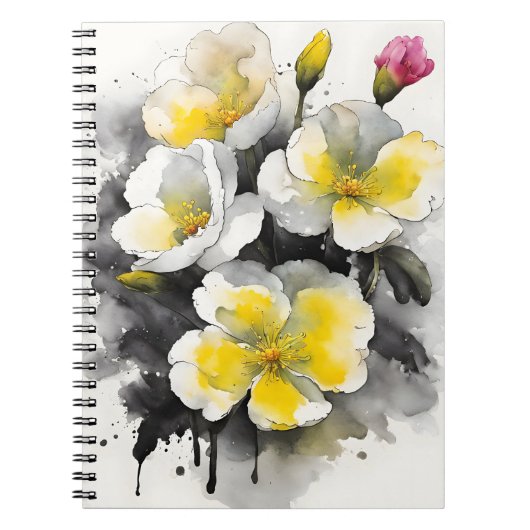 Sleutelbloem - Waterverf bloemen Notitieboek (Voorkant)