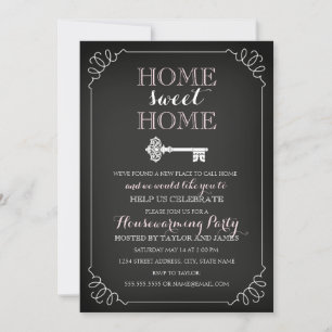 sleutelbord Housewarming Invite Kaart