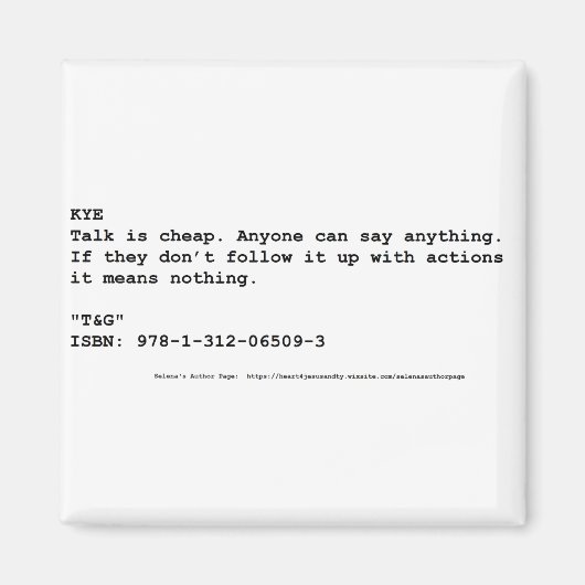 Sleutelcitaat in "T&G" Magneet (Voorkant)