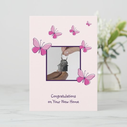 Sleutelfoto Gefeliciteerd met je nieuwe Kaart (Staand voorkant)