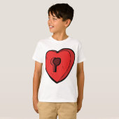 Sleutelgat Hart T-shirt (Voorkant volledig)
