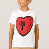 Sleutelgat Hart T-shirt (Voorkant)