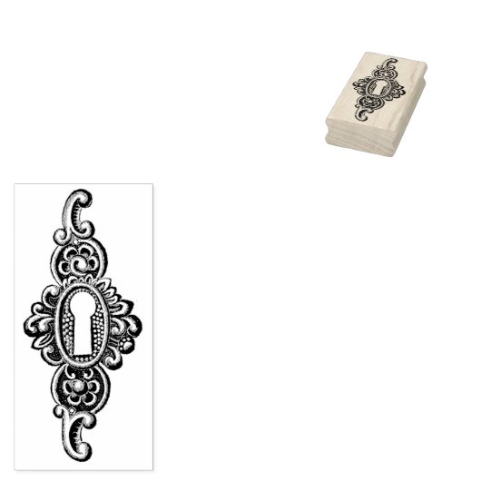   sleutelgat  Rubber Kunststempel Rubberstempel (Gestempeld)