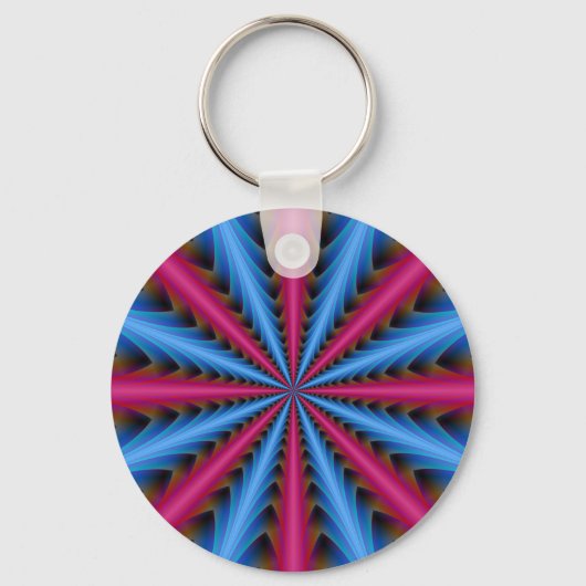 Sleutelhanger 16 Segmenten in Roze en Blauw (Voorkant)