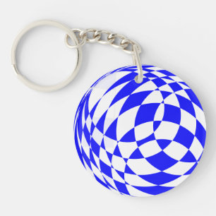 Sleutelhanger - 3D Checkerboard Ball