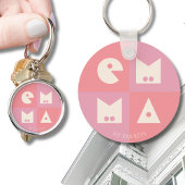 Sleutelhanger 4 letter meisjes naam roze