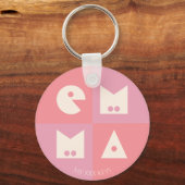 Sleutelhanger 4 letter meisjes naam roze (Voorkant)