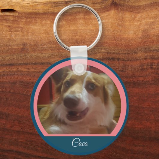 Sleutelhanger Aangepaste foto en naam instellen (Voorkant)