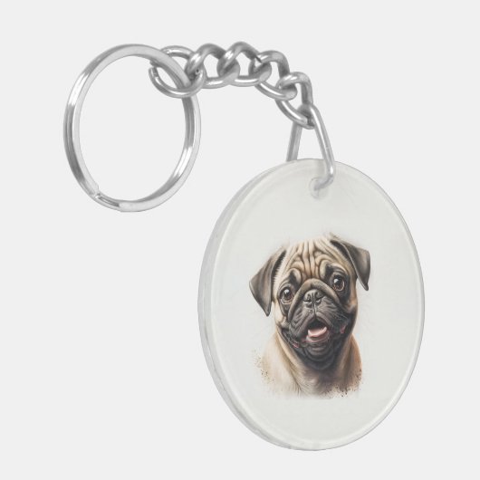 Sleutelhanger Aangepaste foto Hondenliefhebber toe (Voorkant Links)