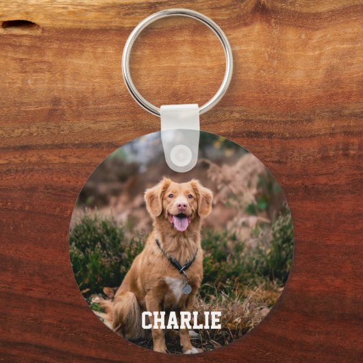 Sleutelhanger Aangepaste foto Hondenliefhebber toe (Voorkant)