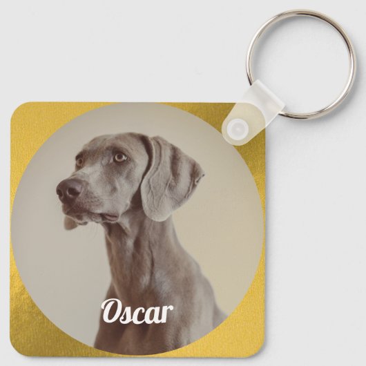 Sleutelhanger Aangepaste foto Hondenliefhebber toe (Achterkant)