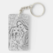 Sleutelhanger Aangepaste foto Hondenliefhebber toe (achterkant)