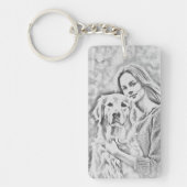 Sleutelhanger Aangepaste foto Hondenliefhebber toe (Voorkant)