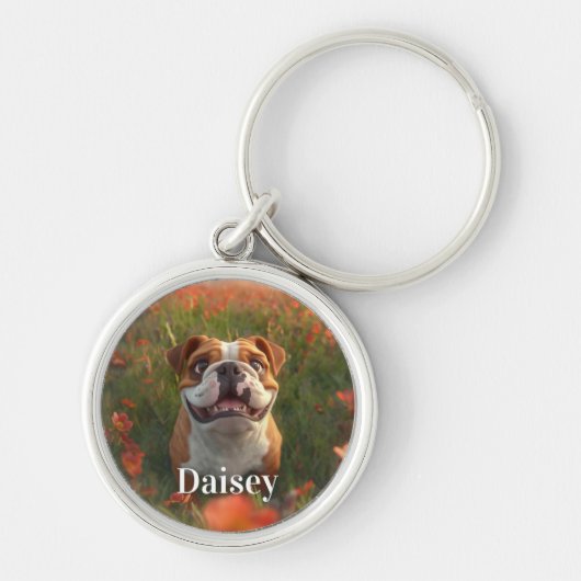 Sleutelhanger Aangepaste foto Hondenliefhebber toe (Voorkant)