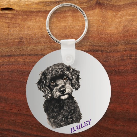 Sleutelhanger Aangepaste foto Hondenliefhebber toe (Voorkant)