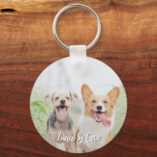 Sleutelhanger Aangepaste foto Hondenliefhebber toe (Achterkant)