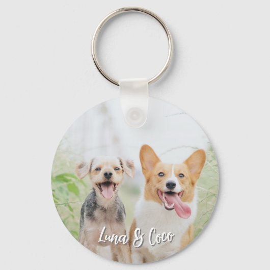 Sleutelhanger Aangepaste foto Hondenliefhebber toe (Achterkant)